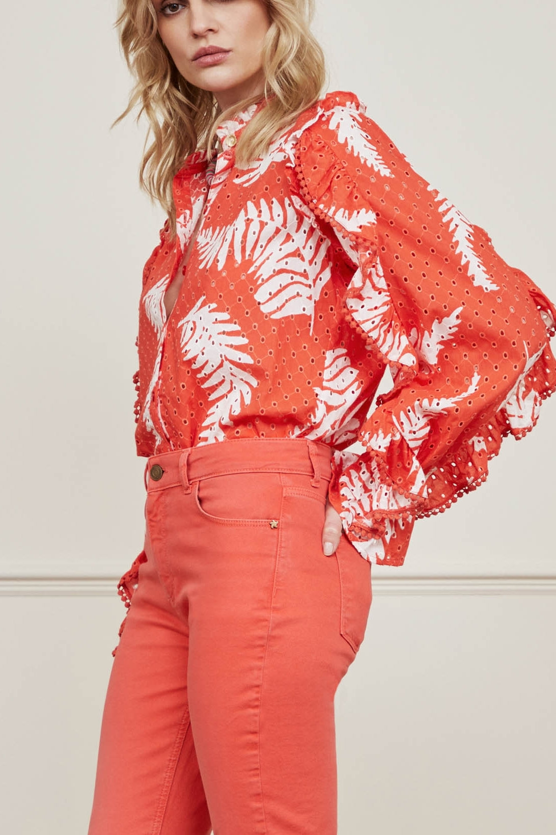 Josie Broderie Blouse Fabienne chapot - second hand