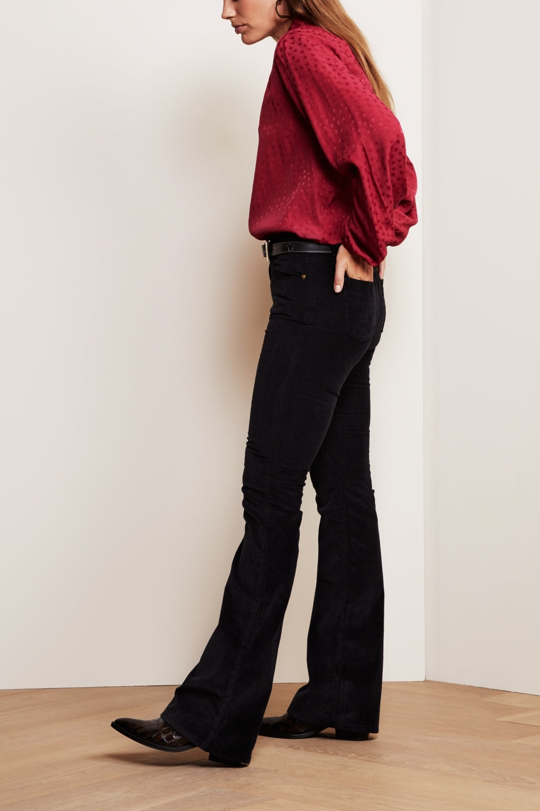 Eva Corduroy Flare Trousers Fabienne chapot - second hand