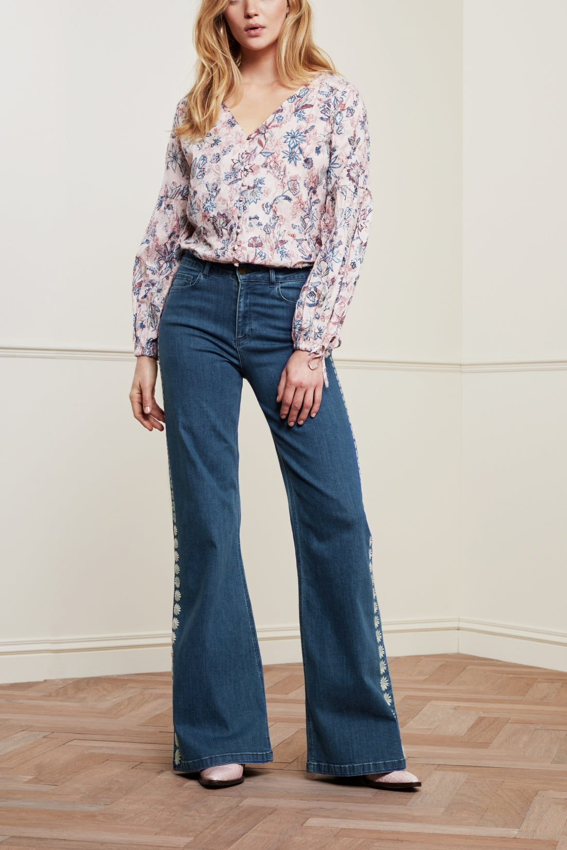 Eva Denim Wide Leg Trousers Fabienne chapot - second hand
