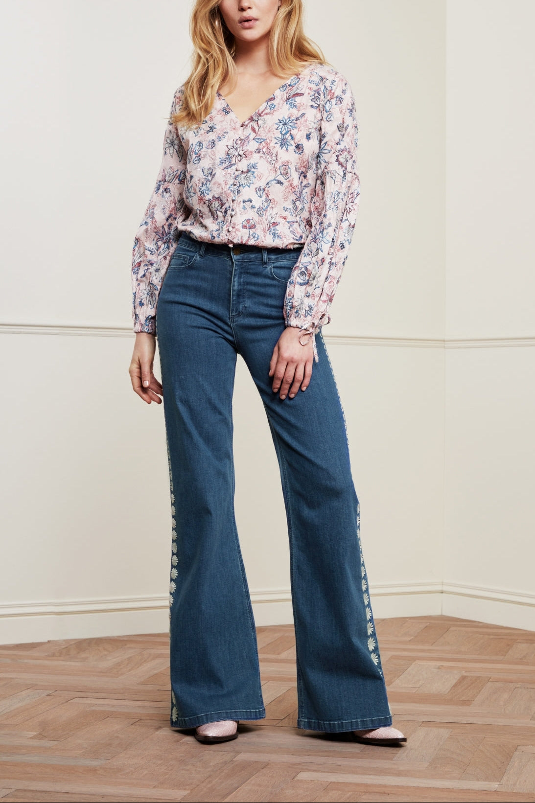 Eva Denim Wide Leg Trousers Fabienne chapot - second hand