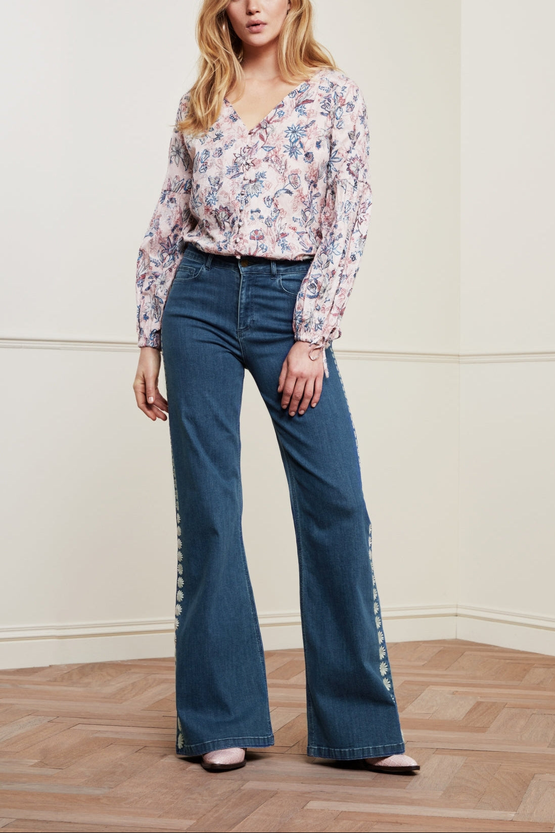 Eva Denim Wide Leg Trousers Fabienne chapot - second hand