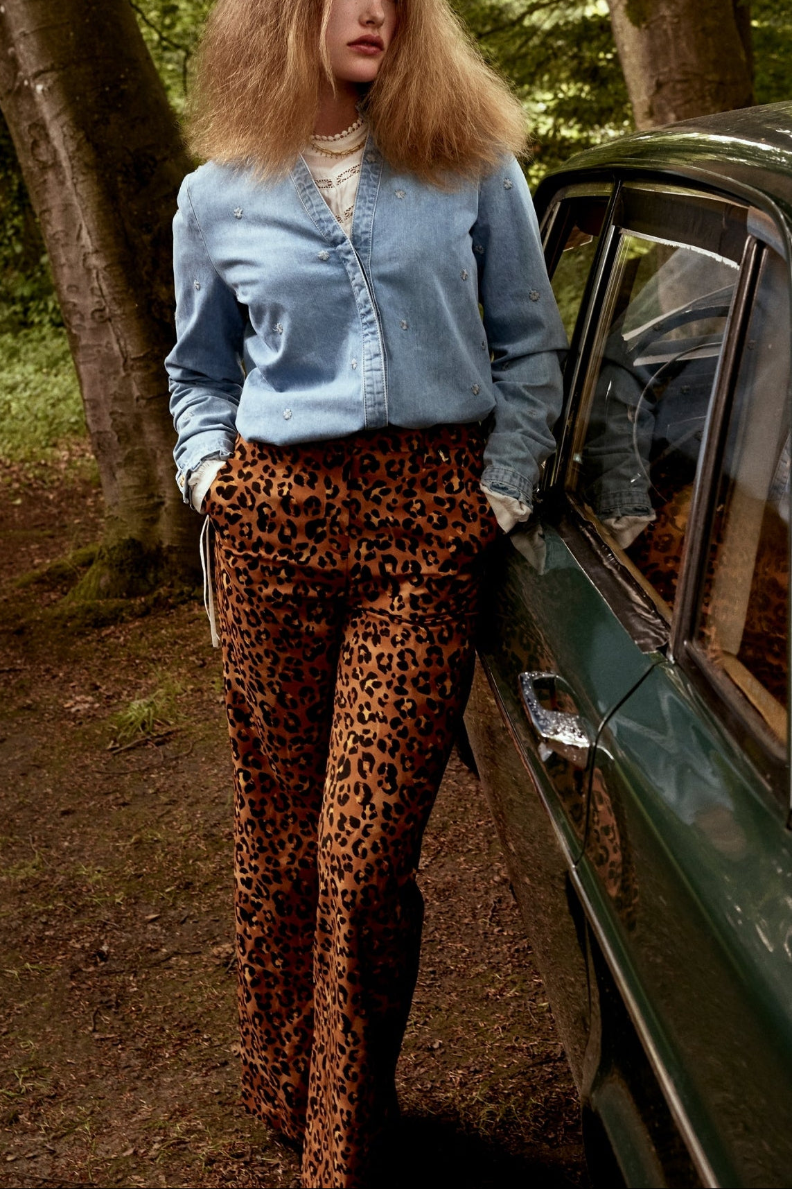 Frida Ruffle Denim Blouse Fabienne chapot - second hand