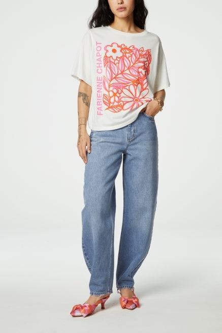 Fay Bloom Pink T-shirt Fabienne chapot - second hand