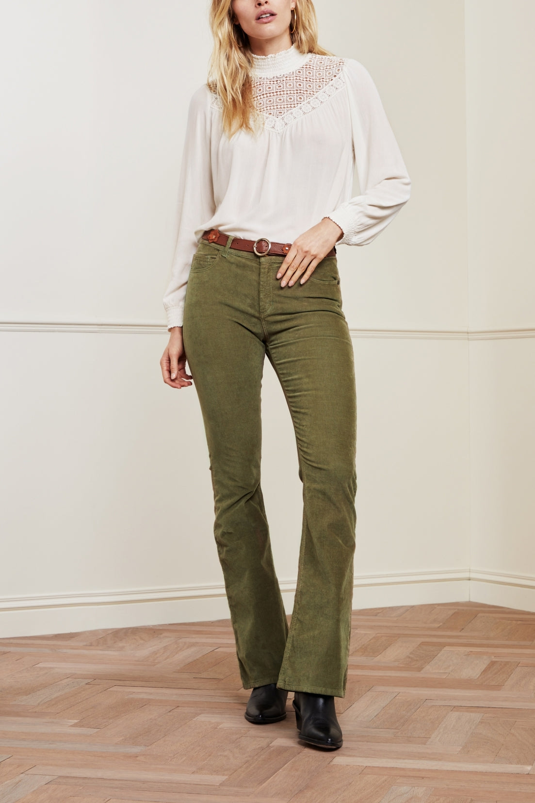 Eva Corduroy Flare Trousers Fabienne chapot - second hand