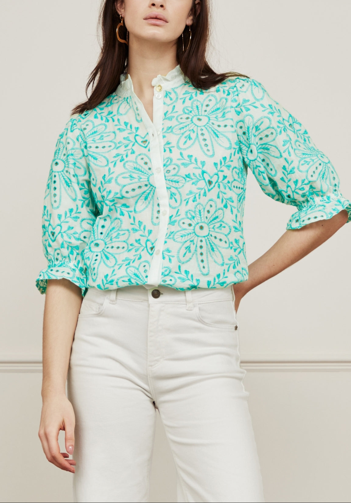 Meggy Broderie Blouse Fabienne chapot - second hand
