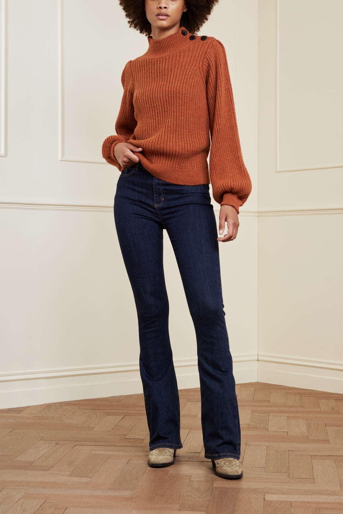 Eva Denim Flare Trousers Fabienne chapot - second hand