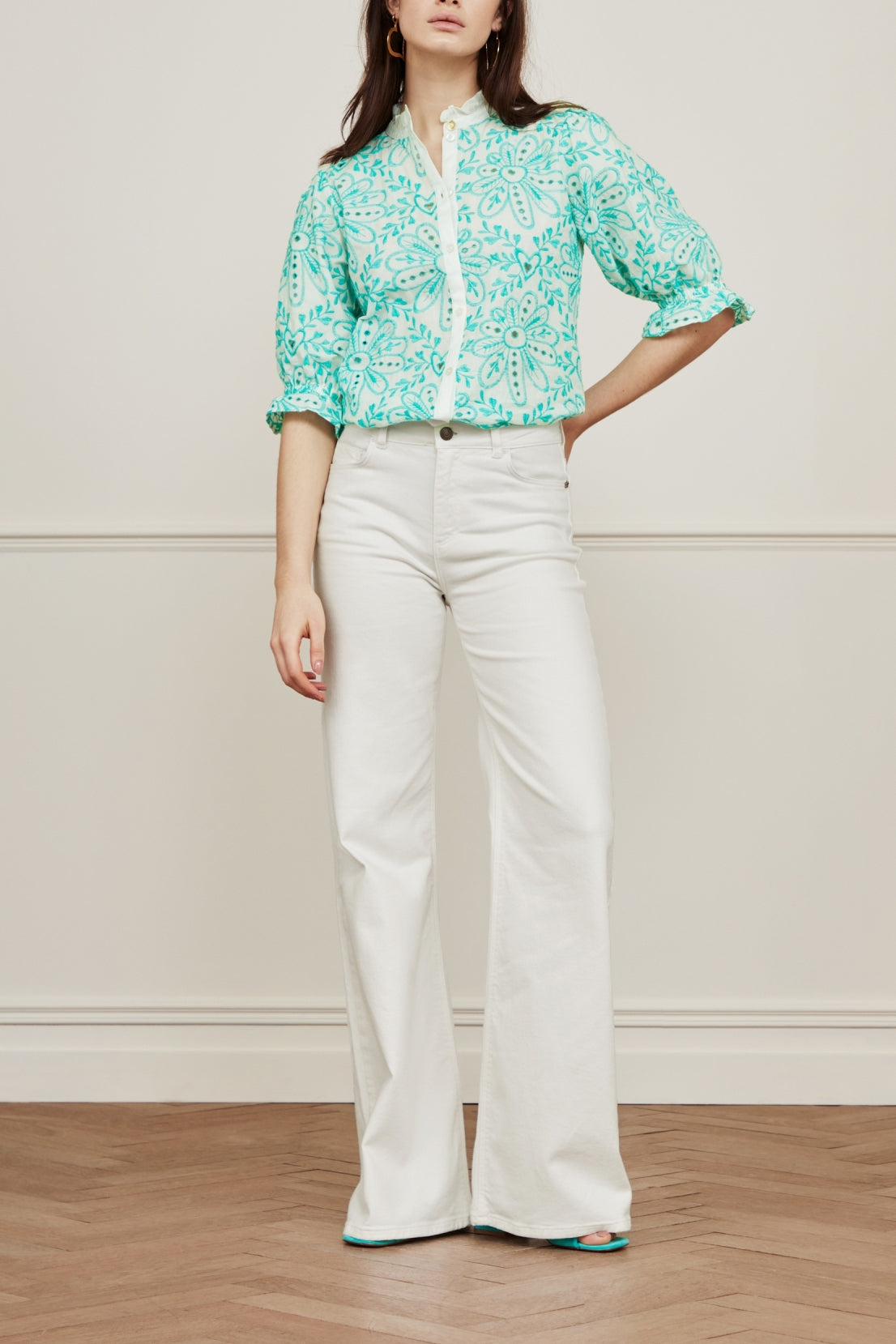 Meggy Broderie Blouse Fabienne chapot - second hand