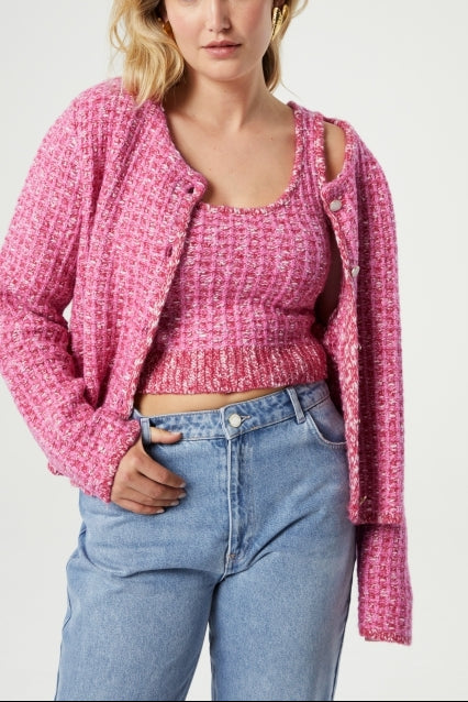 Josh Tweed Cardigan Fabienne chapot - second hand