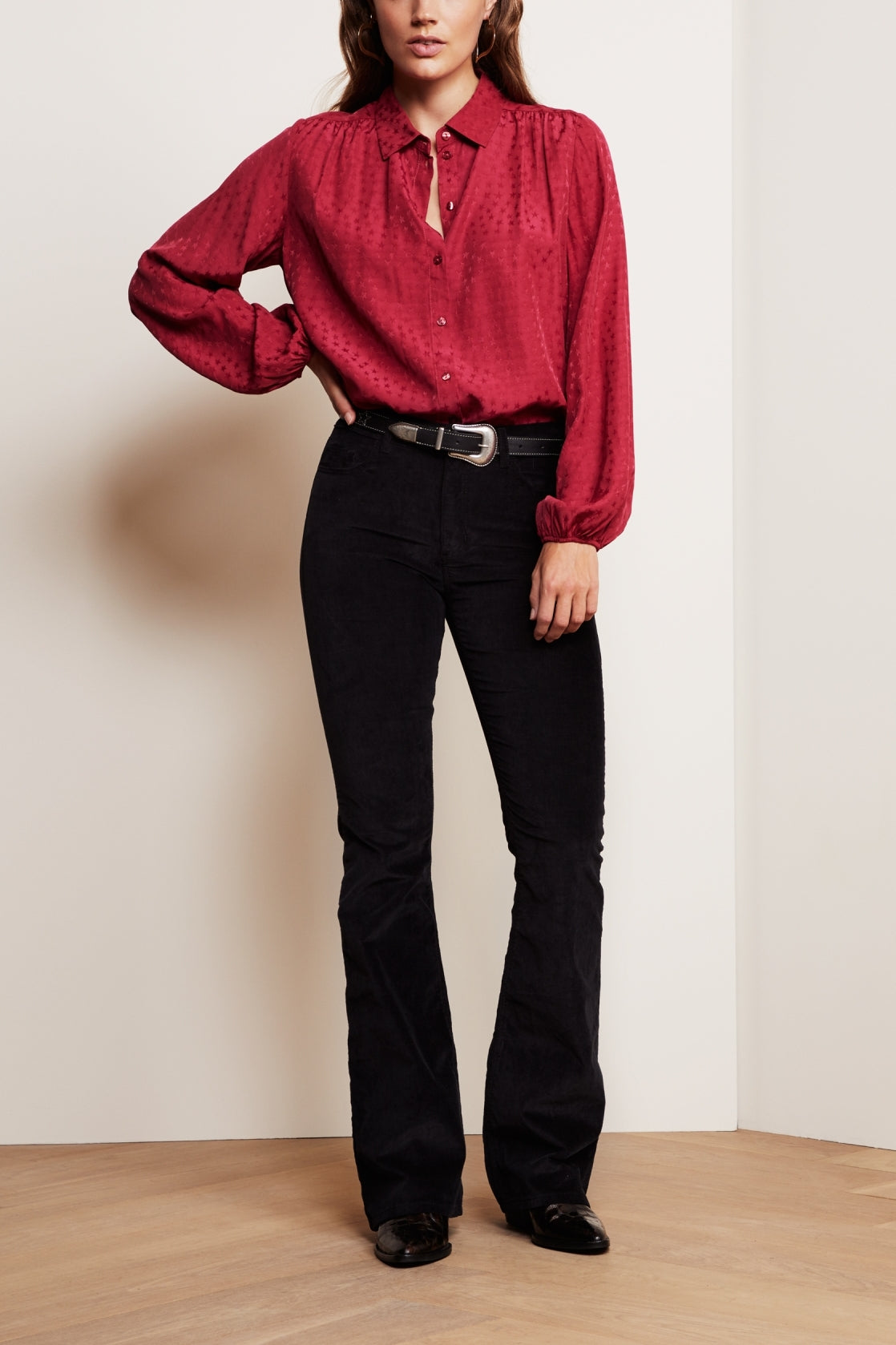 Eva Corduroy Flare Trousers Fabienne chapot - second hand
