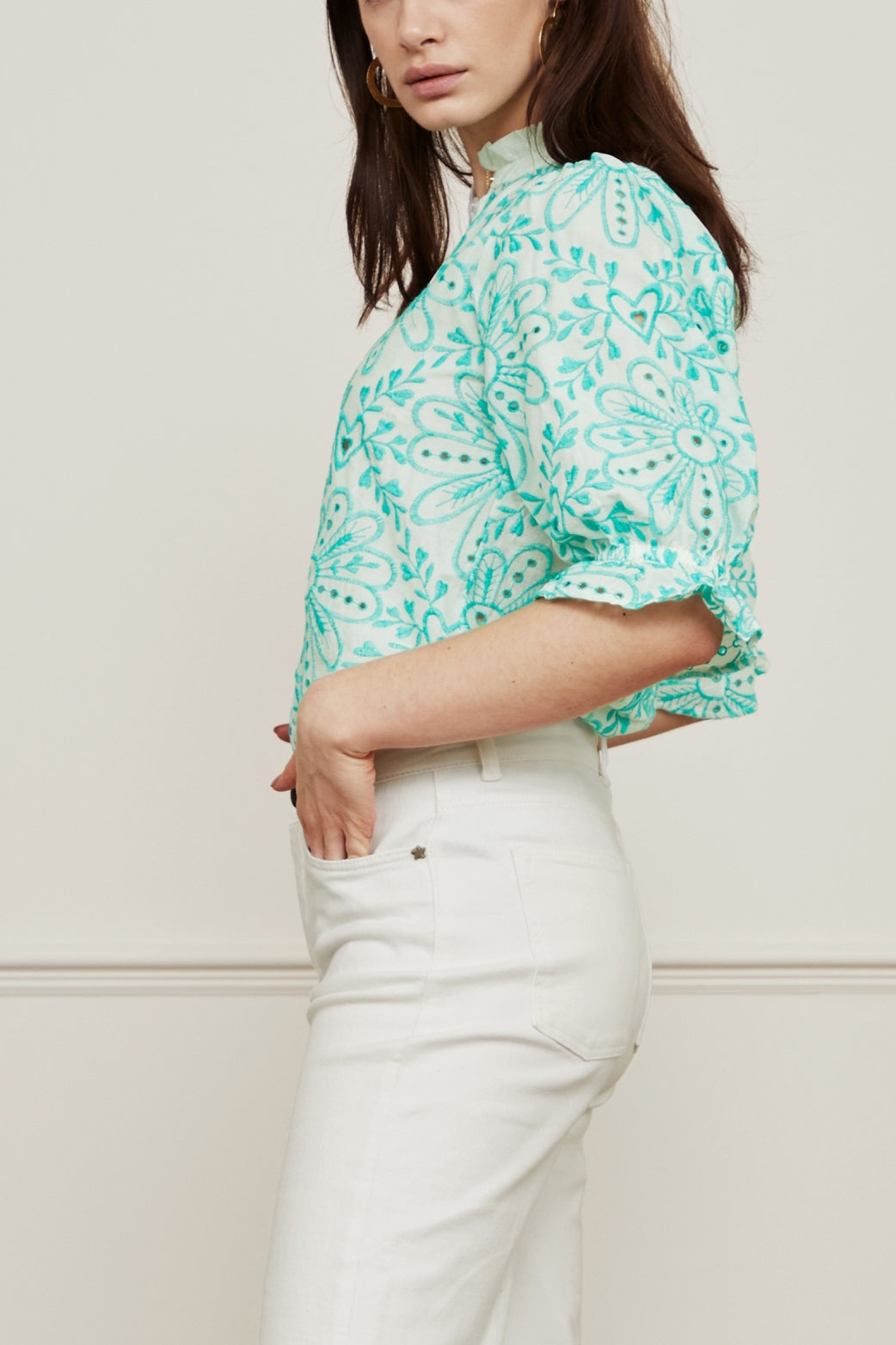 Meggy Broderie Blouse Fabienne chapot - second hand