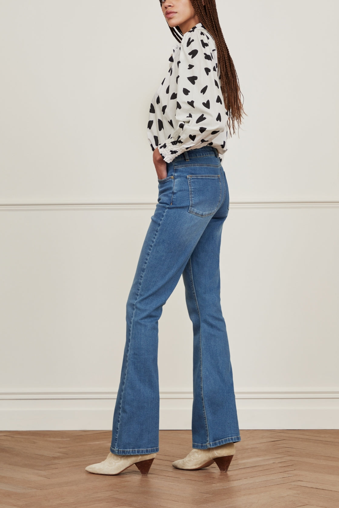 Eva Denim Flare Trousers Fabienne chapot - second hand