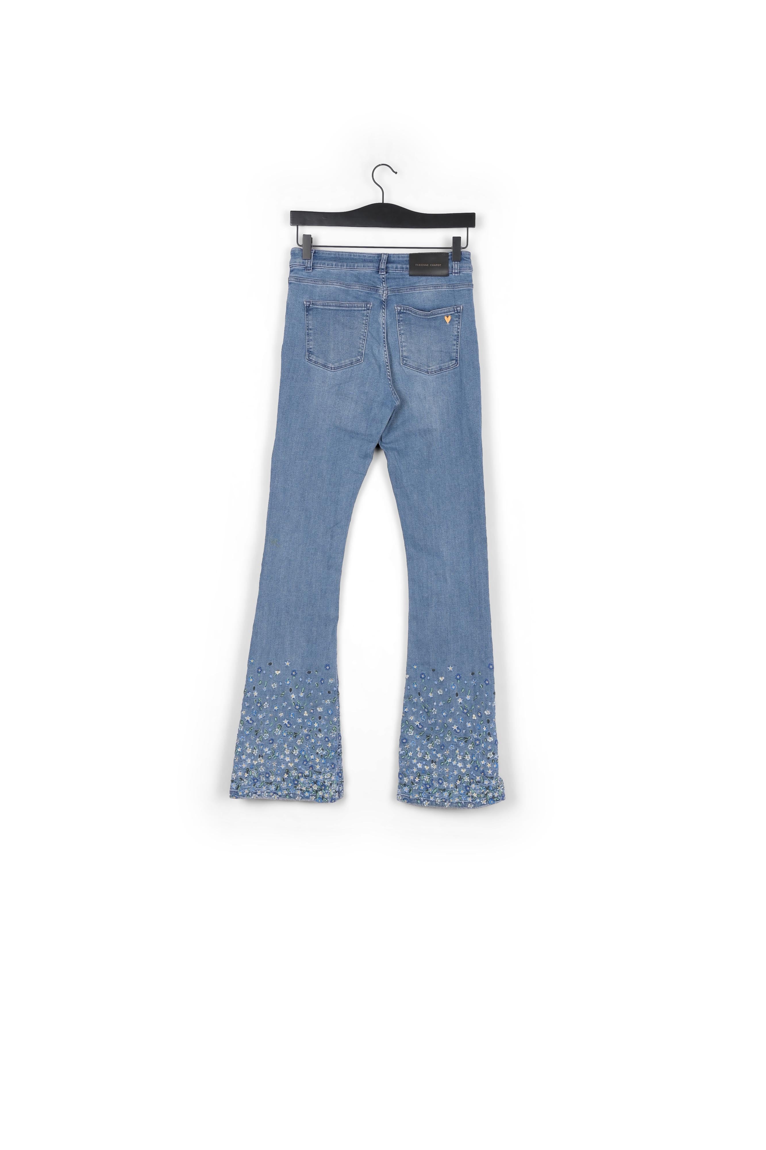 Eva Denim Emb Flare Trousers Fabienne chapot - second hand