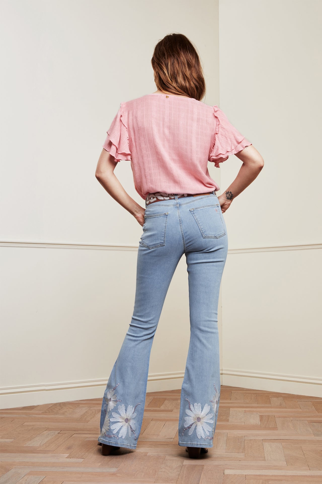 Eva Denim Extra Flare Embro Trousers Fabienne chapot - second hand