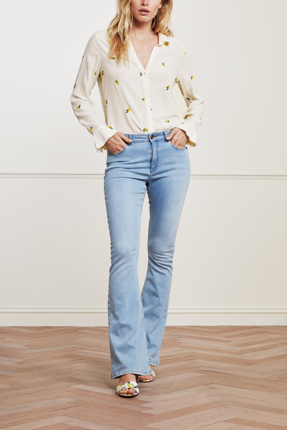 Eva Denim Flare Trousers Fabienne chapot - second hand