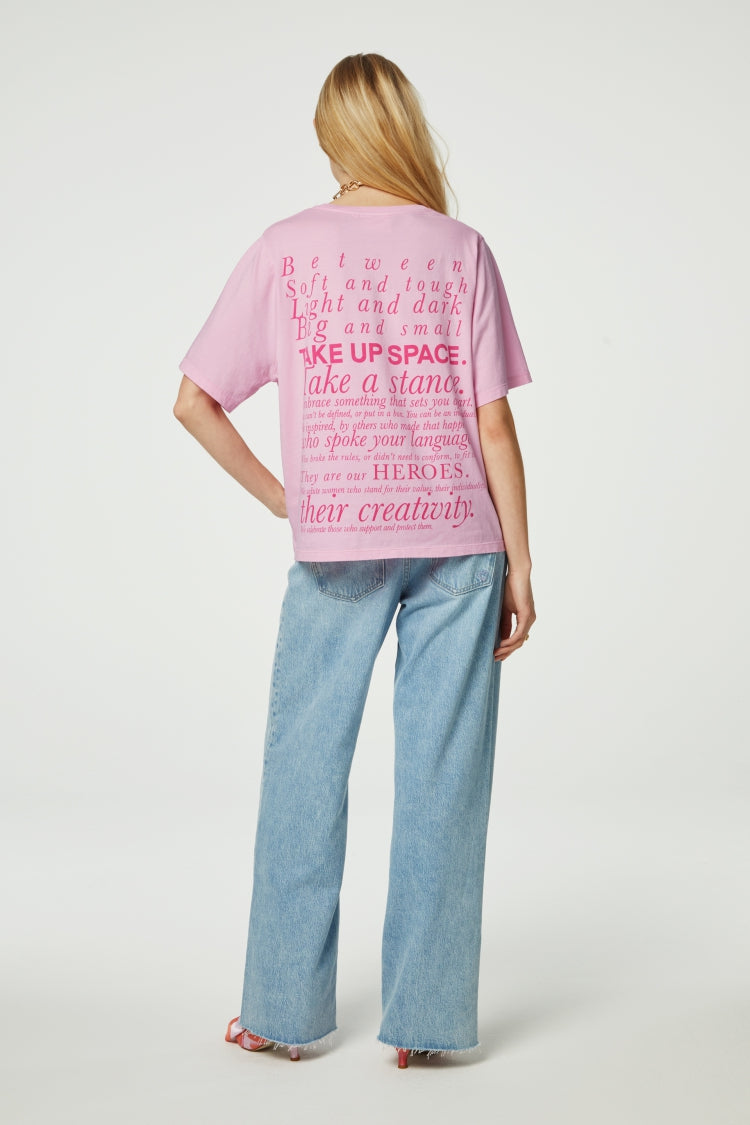 Fay Poem Pink T-shirt Fabienne chapot - second hand