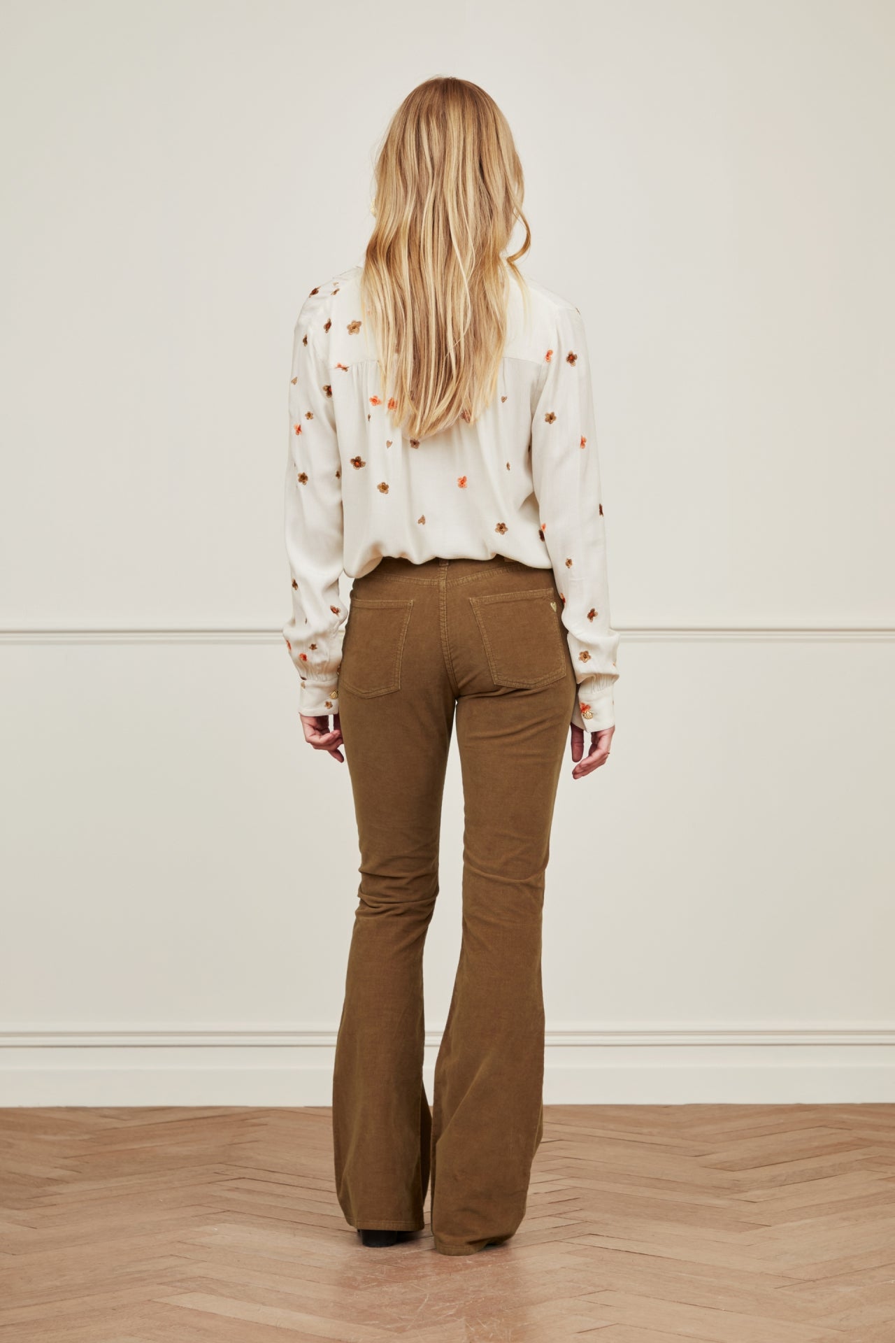 Eva Corduroy Flare Trousers Fabienne chapot - second hand