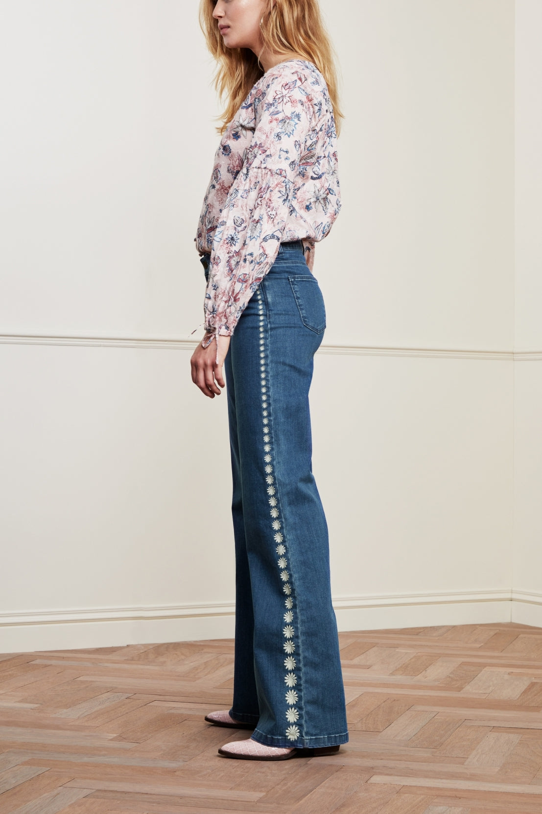 Eva Denim Wide Leg Trousers Fabienne chapot - second hand