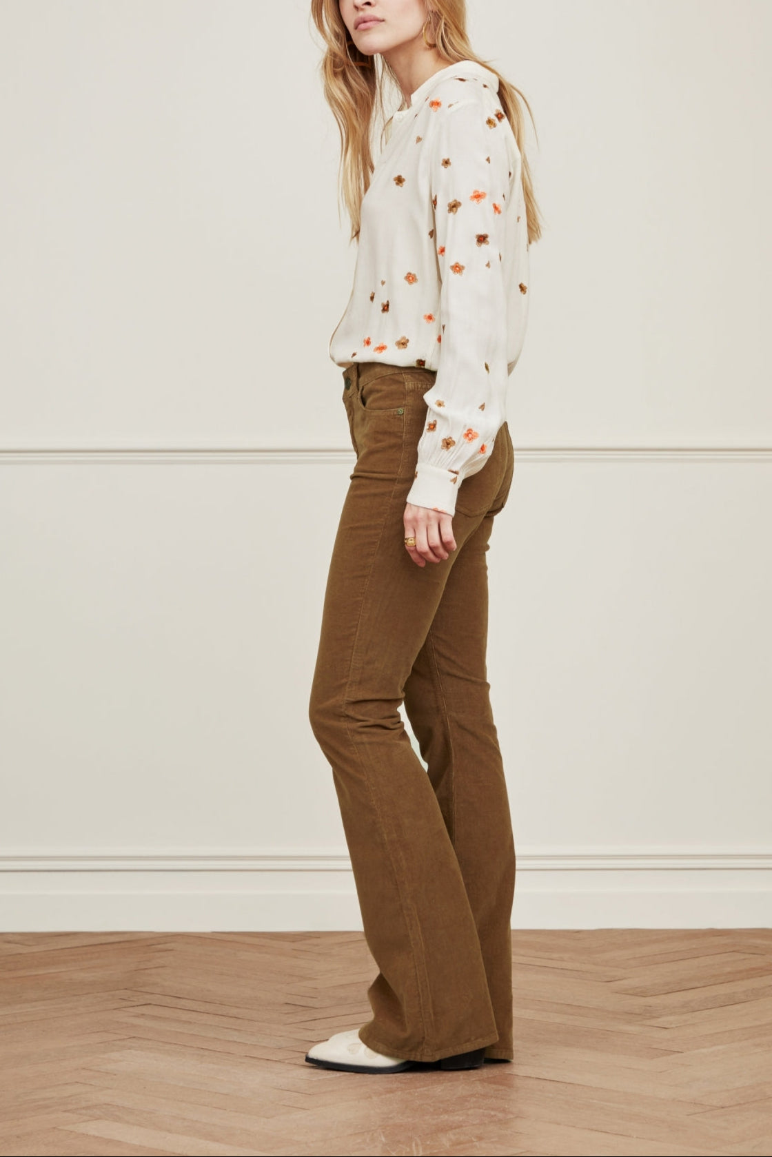 Eva Corduroy Flare Trousers Fabienne chapot - second hand