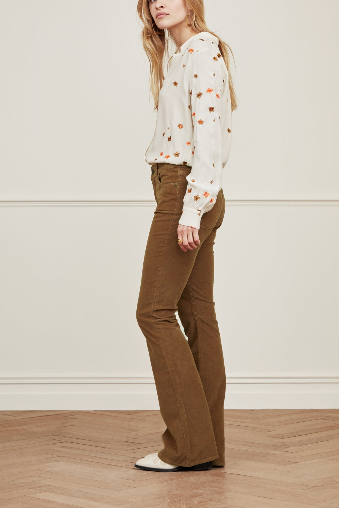 Eva Corduroy Flare Trousers Fabienne chapot - second hand