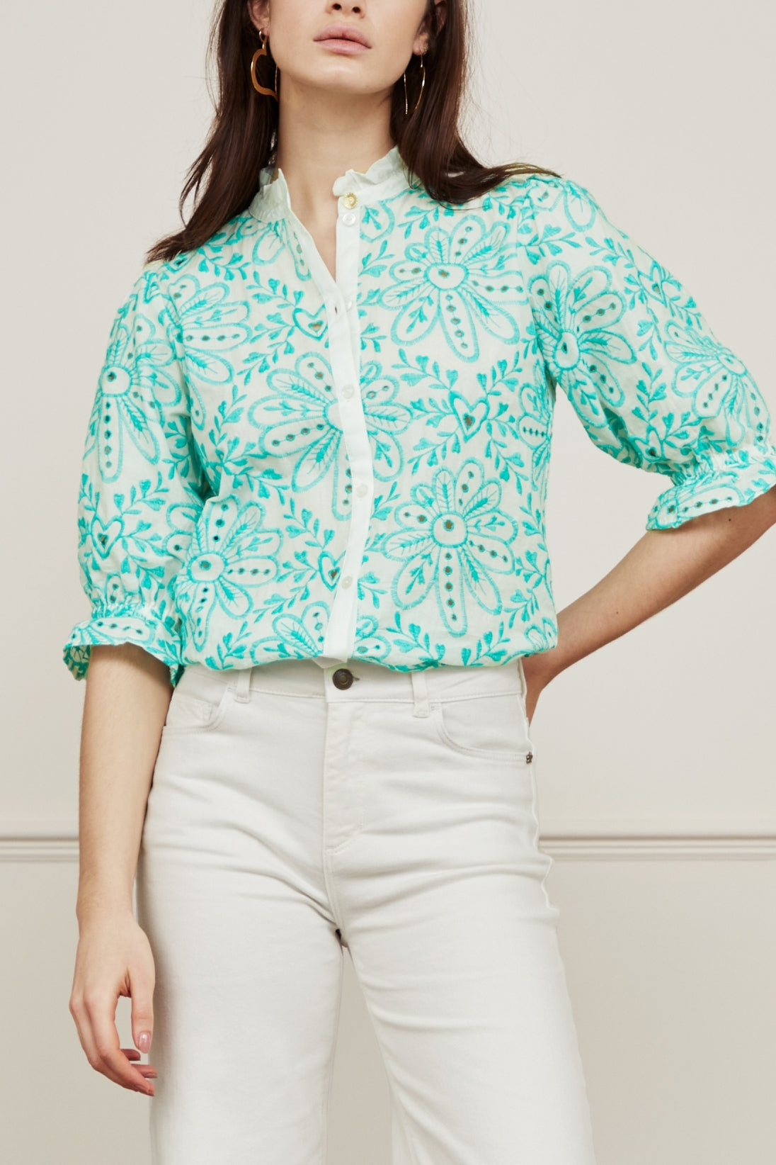 Meggy Broderie Blouse Fabienne chapot - second hand