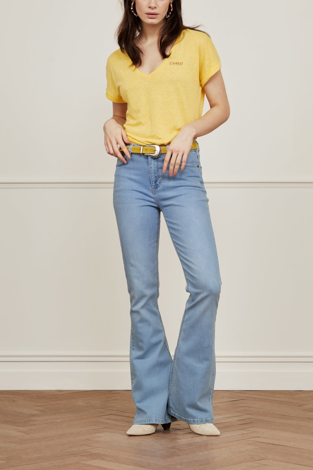 Eva Denim Flare Trousers Fabienne chapot - second hand