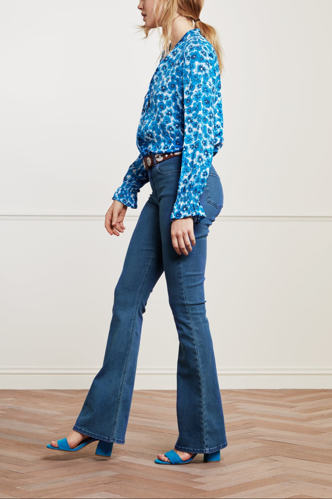 Eva Denim Flare Trousers Fabienne chapot - second hand