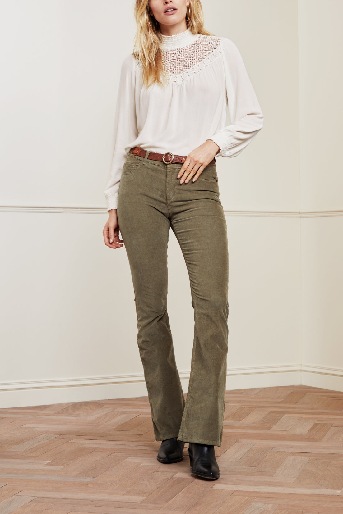 Eva Corduroy Flare Trousers Fabienne chapot - second hand