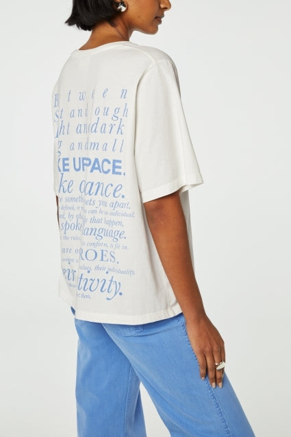 Fay Poem Blue T-shirt Fabienne chapot - second hand