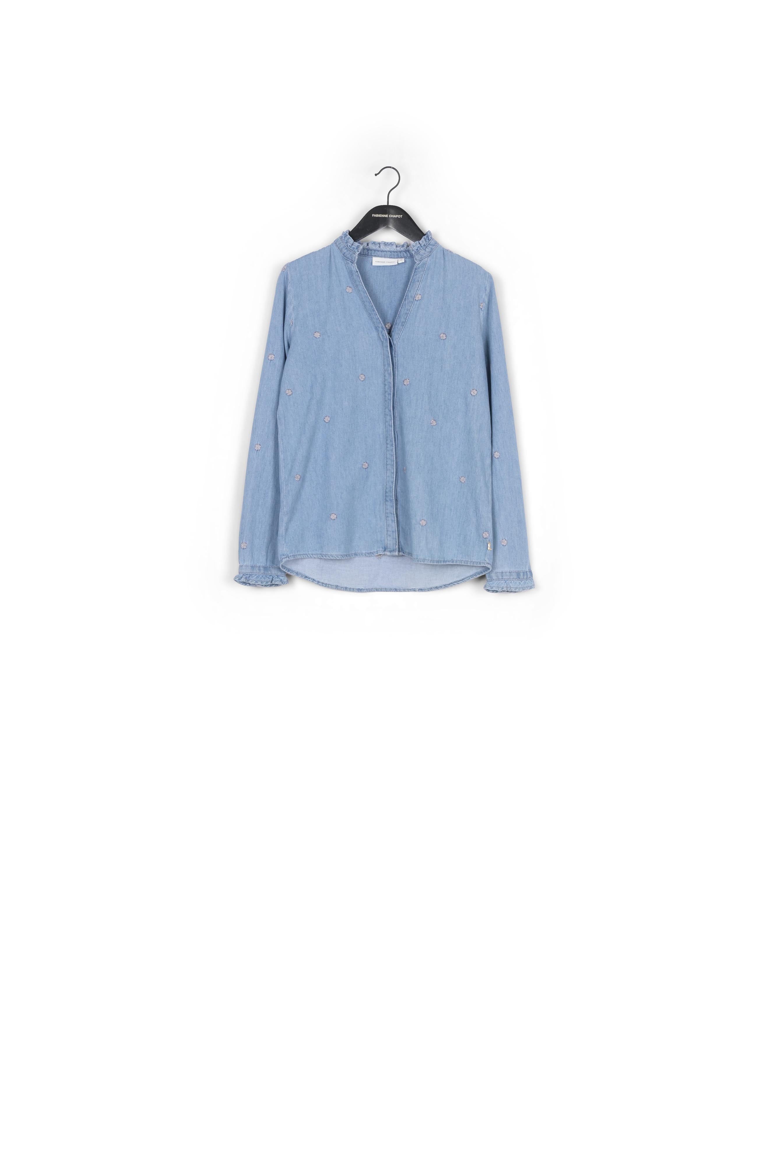 Frida Ruffle Denim Blouse Fabienne chapot - second hand