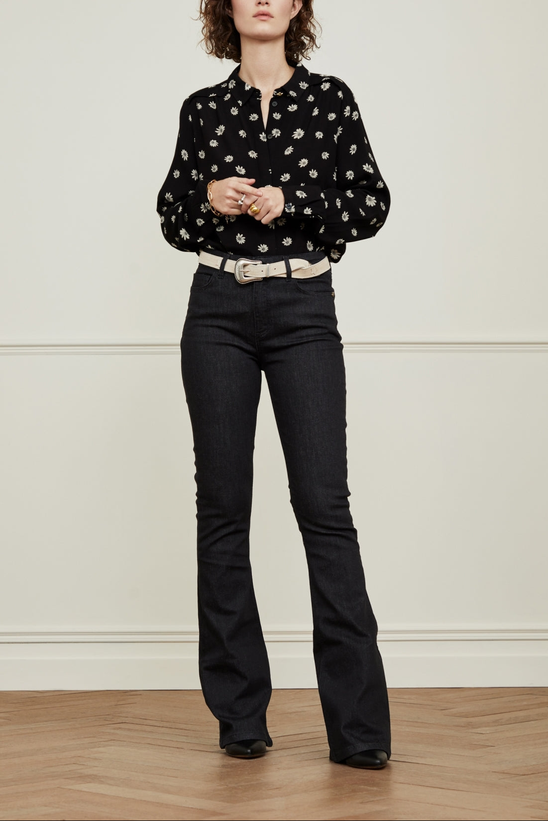 Eva Denim Flare Trousers Fabienne chapot - second hand