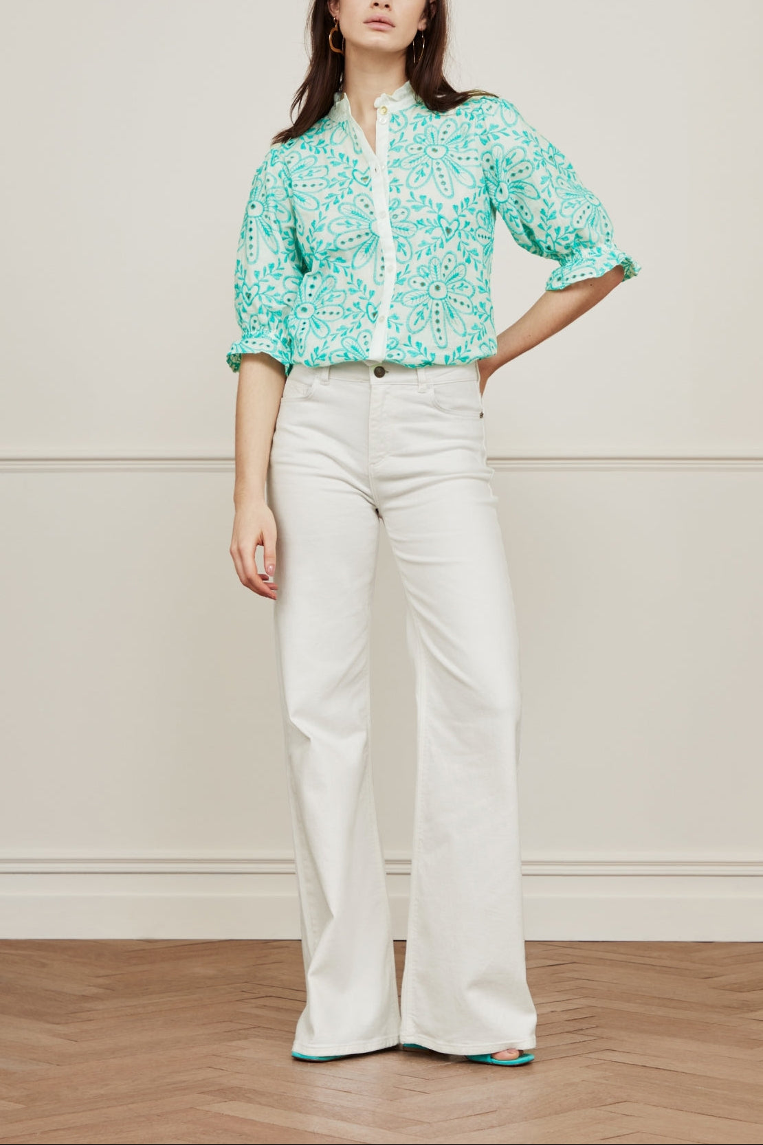 Meggy Broderie Blouse Fabienne chapot - second hand