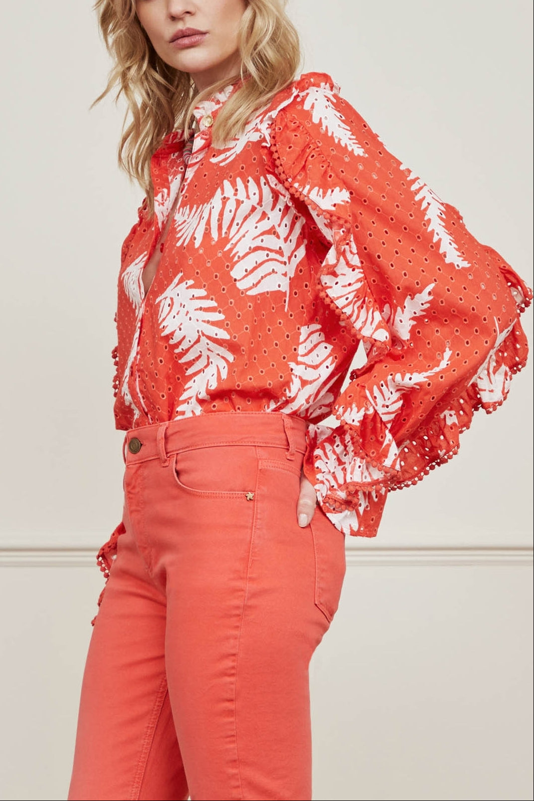 Josie Broderie Blouse Fabienne chapot - second hand