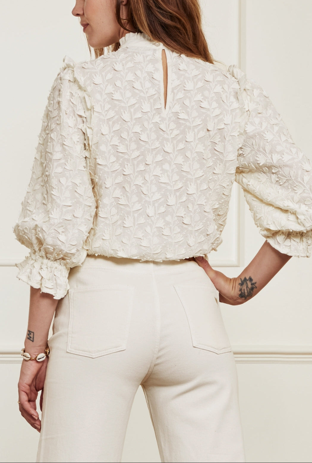 Fien Broderie Top Fabienne chapot - second hand