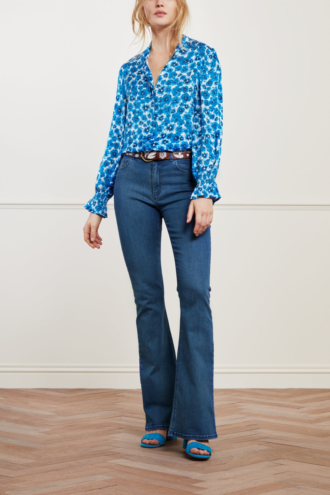 Eva Denim Flare Trousers Fabienne chapot - second hand