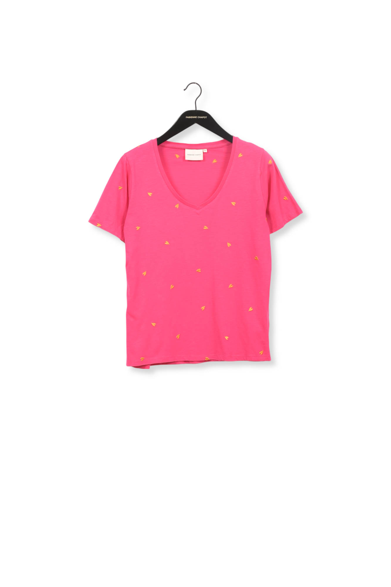Phil V-neck Orange Heart T-shirt Fabienne chapot - second hand