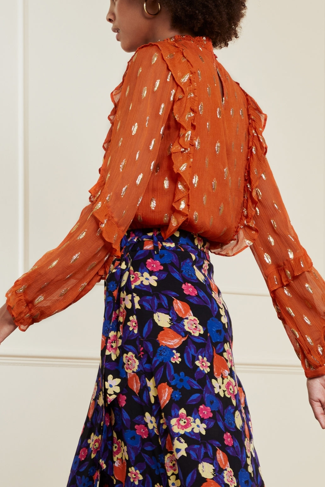 Leonie Solid Frill Top Fabienne chapot - second hand