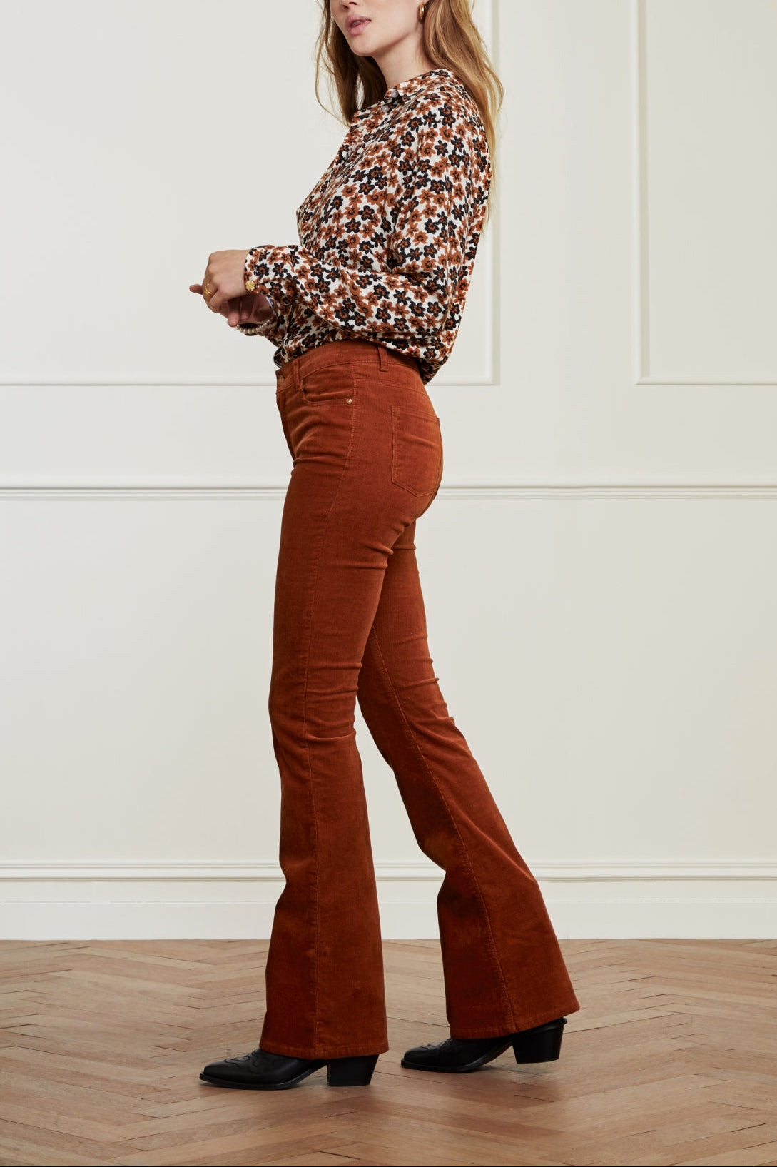Eva Corduroy Flare Trousers Fabienne chapot - second hand