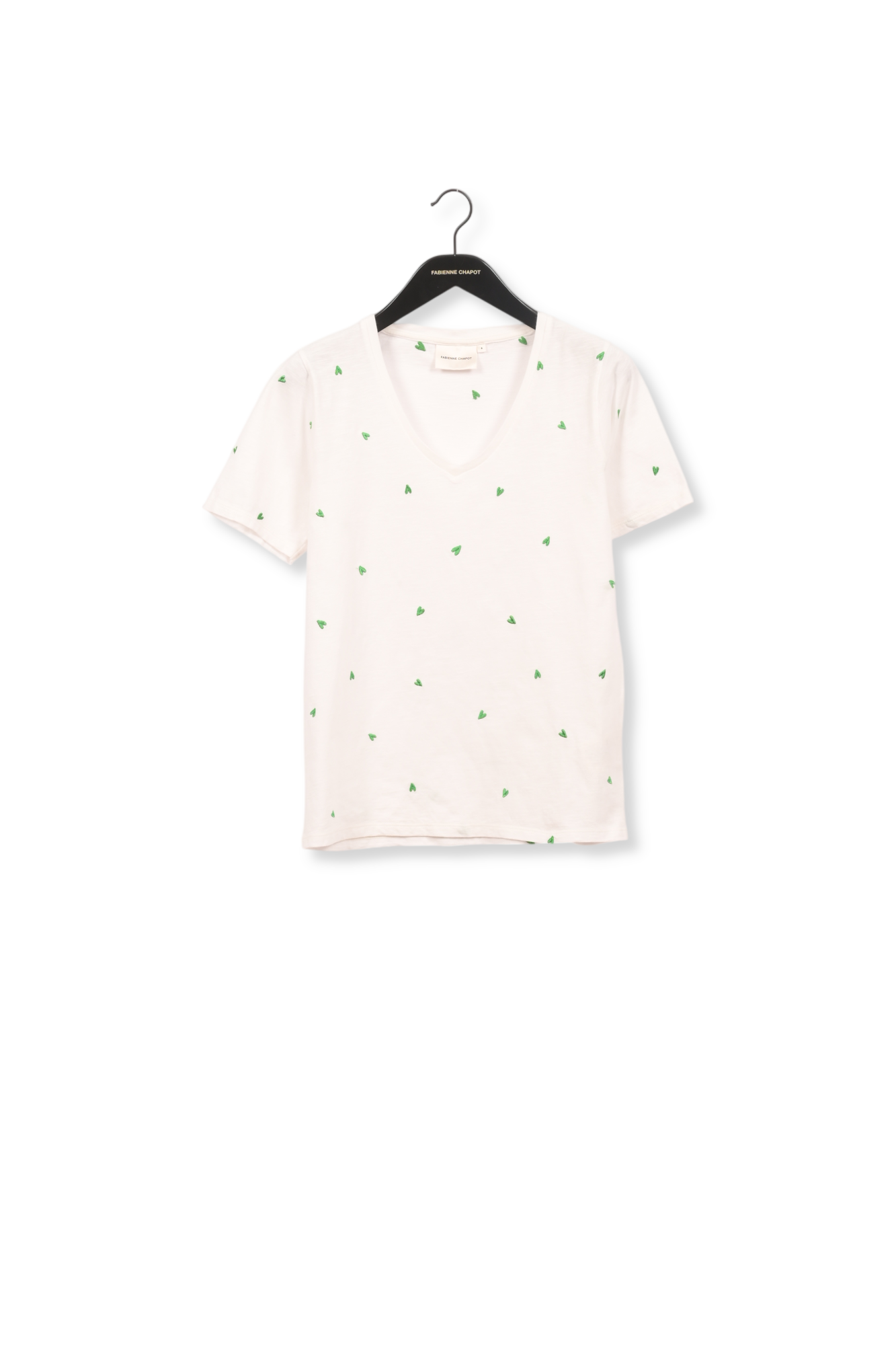 Phil V-neck Green Heart T-shirt Fabienne chapot - second hand