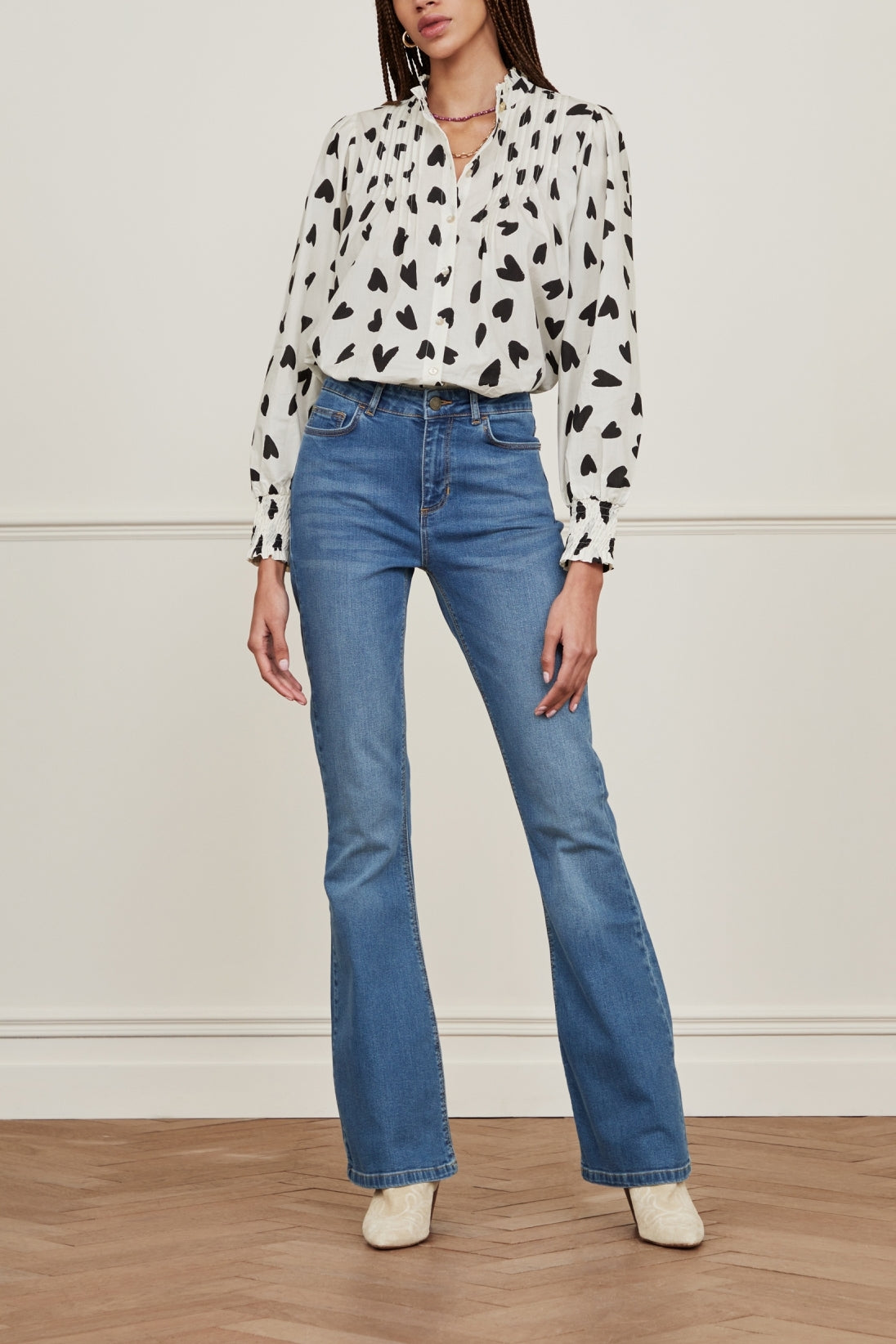 Eva Denim Flare Trousers Fabienne chapot - second hand