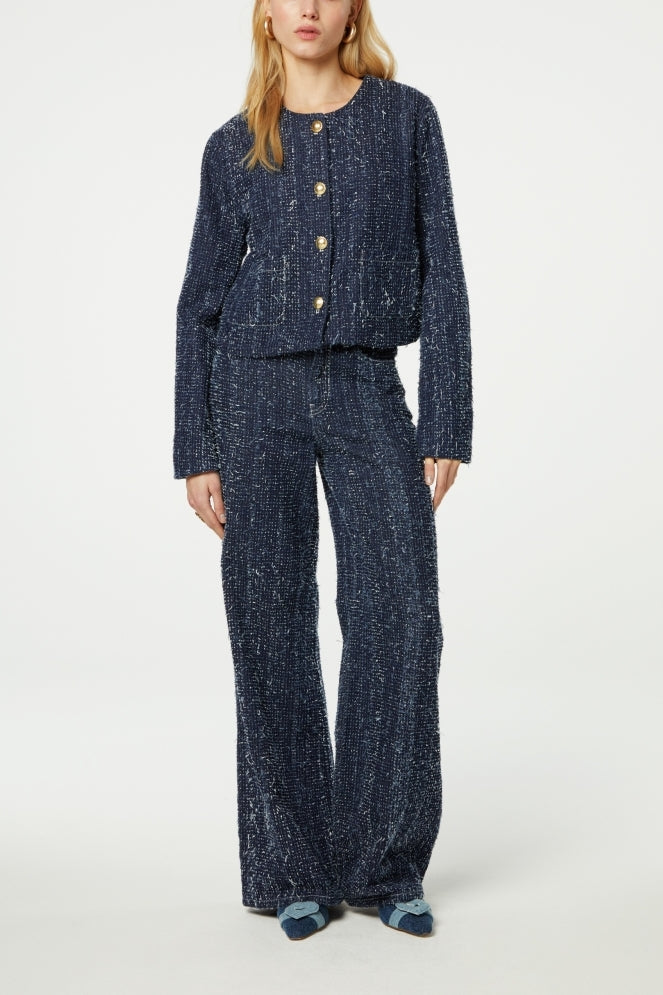 Thea Wide Leg Tweed Jeans Fabienne chapot - second hand