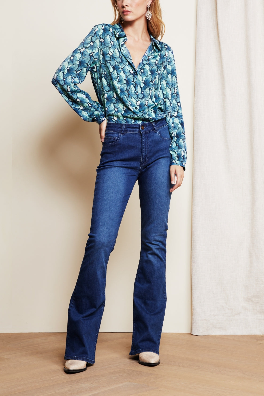 Eva Denim Flare Otte Trousers Fabienne chapot - second hand