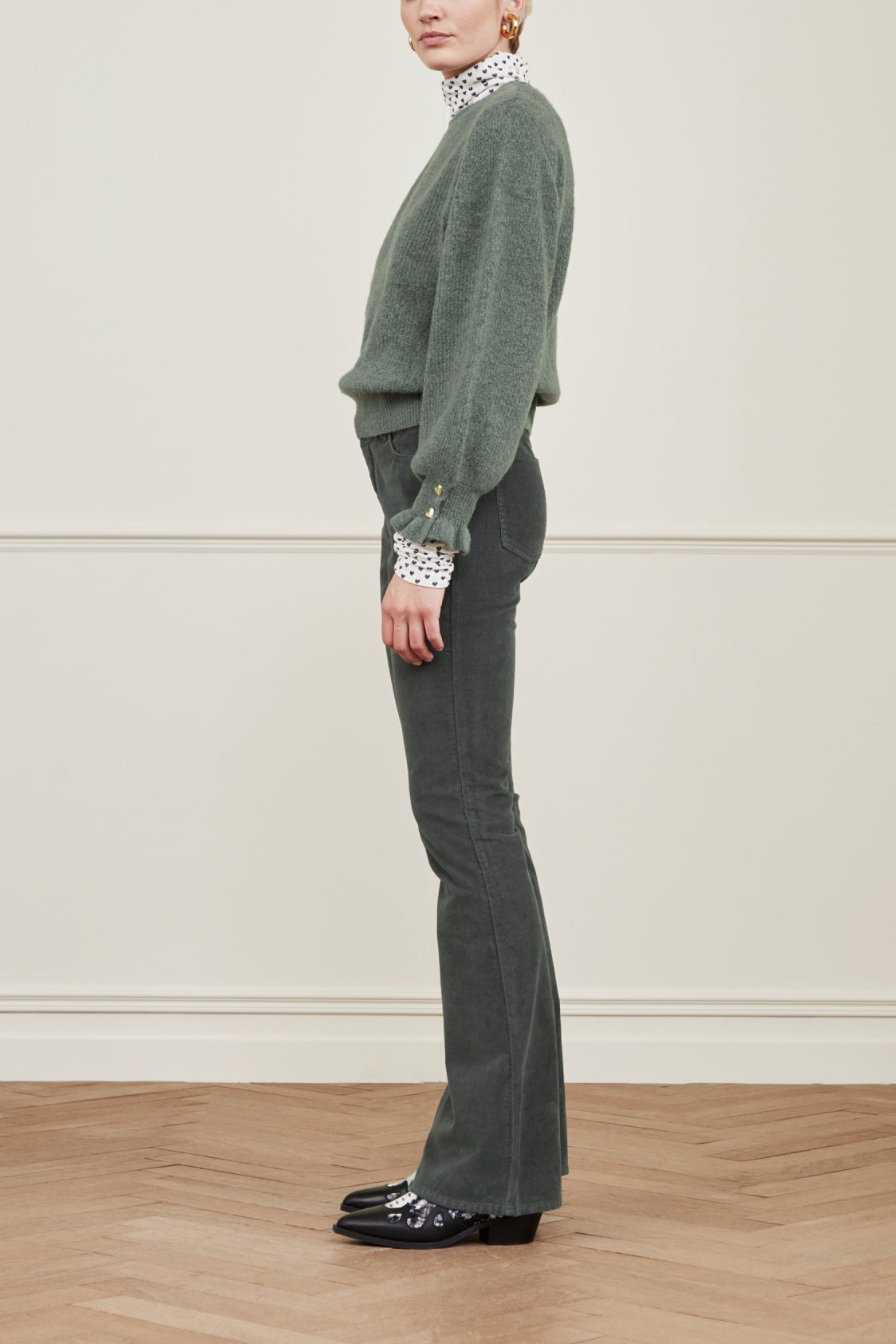 Eva Corduroy Flare Trousers Fabienne chapot - second hand