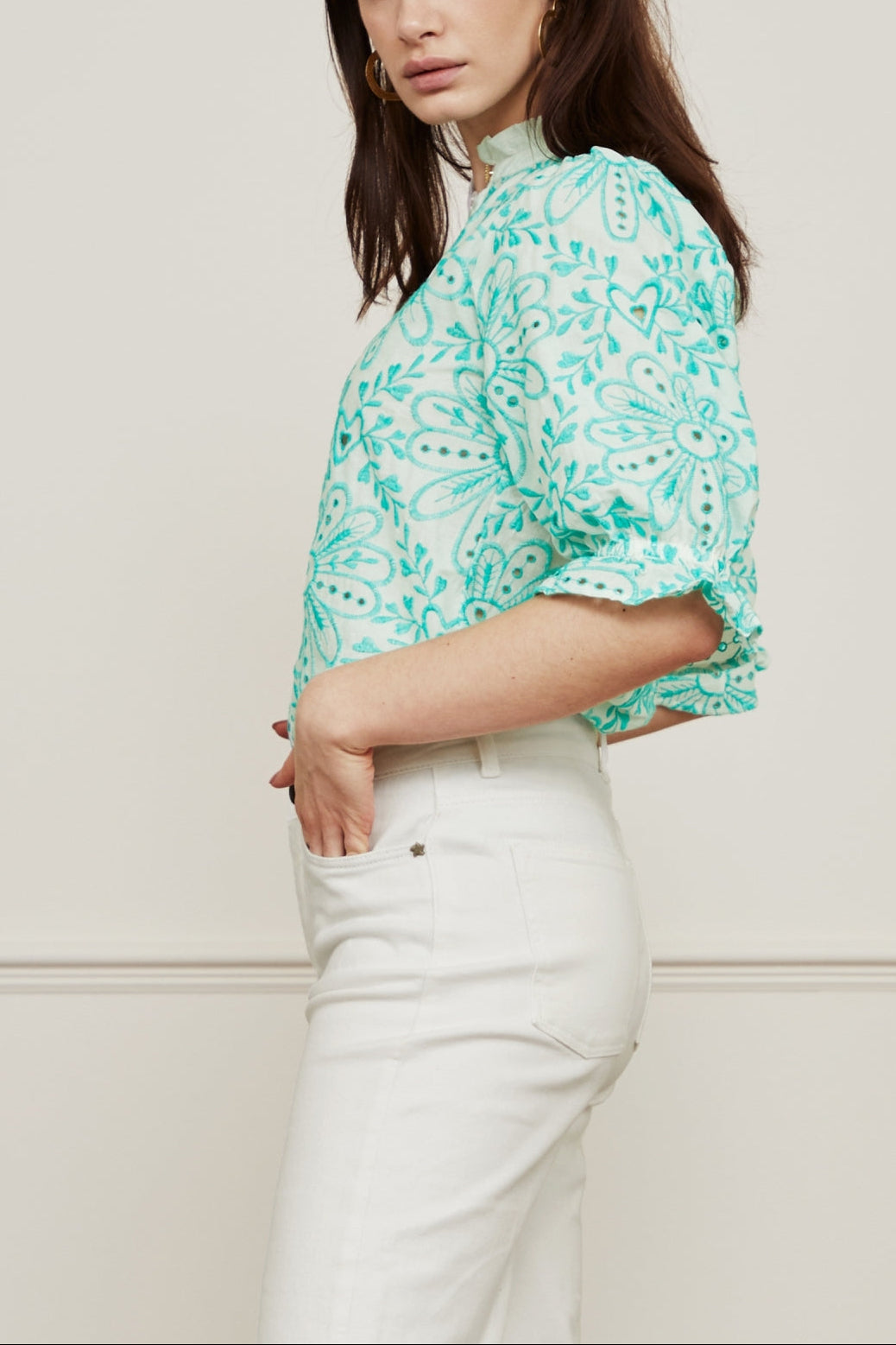 Meggy Broderie Blouse Fabienne chapot - second hand