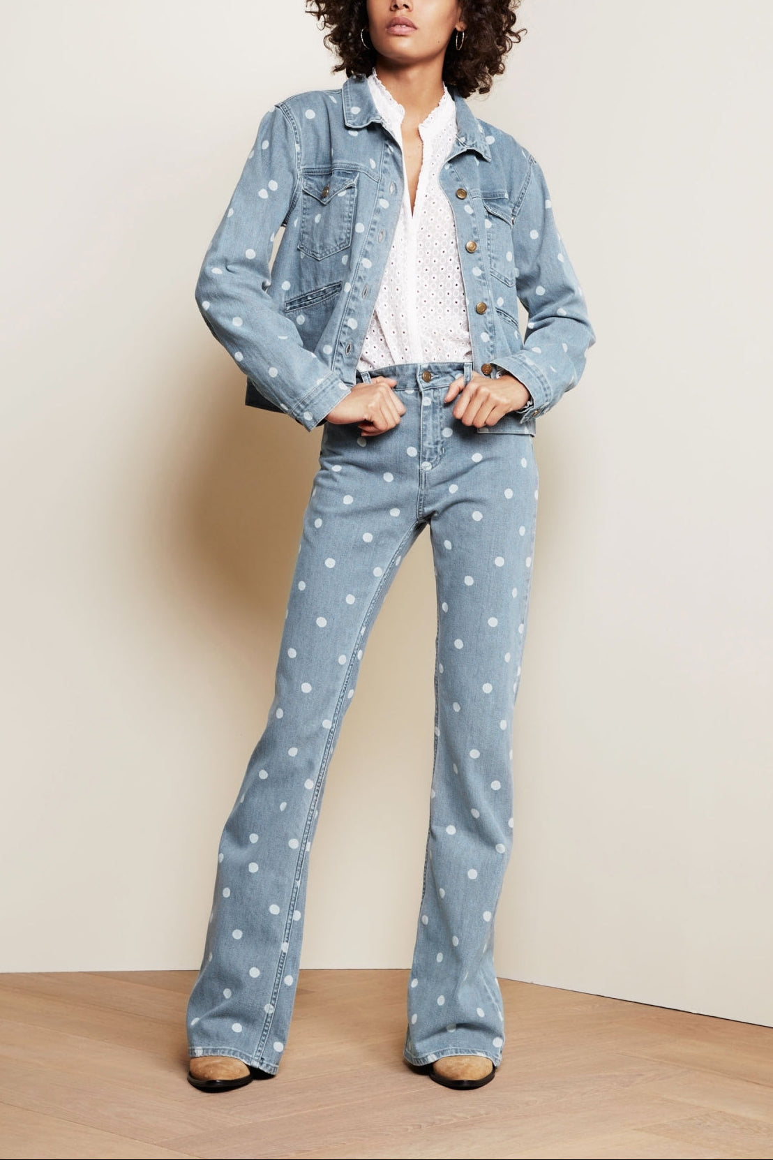Eva Denim Flare Trousers Fabienne chapot - second hand