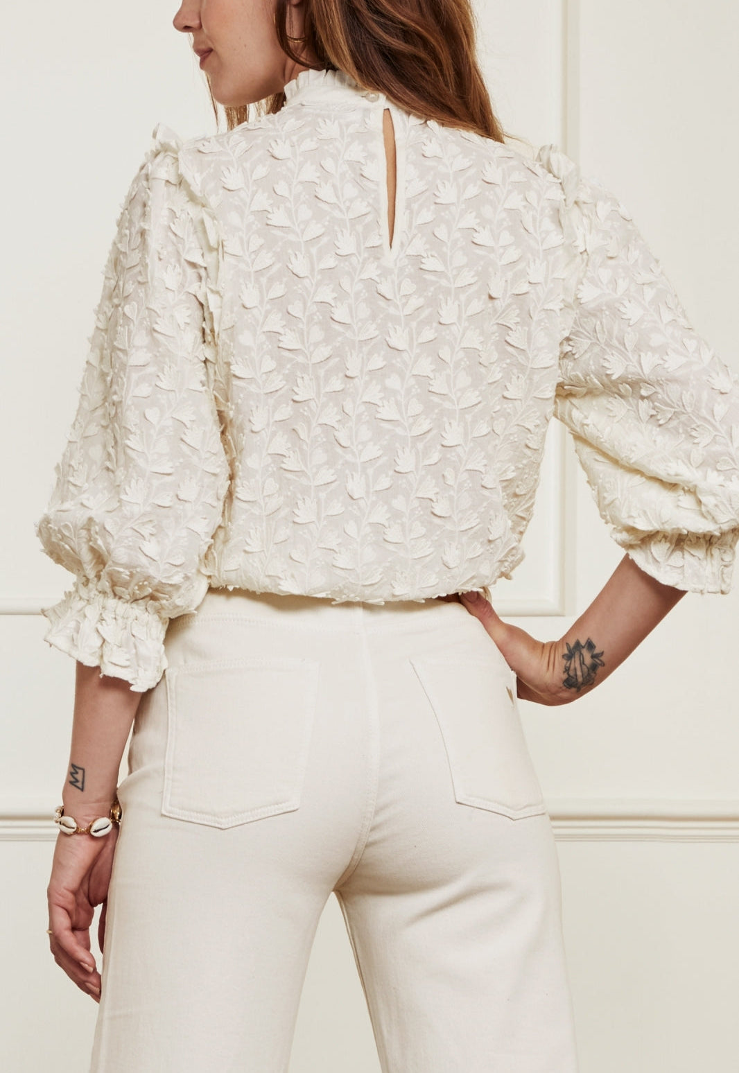 Fien Broderie Top Fabienne chapot - second hand