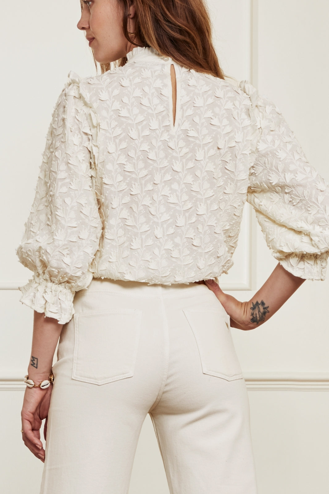 Fien Broderie Top Fabienne chapot - second hand