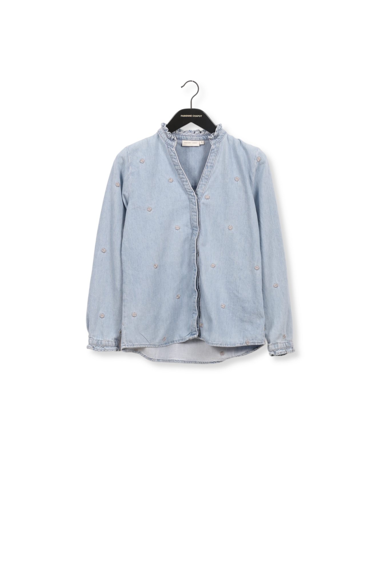 Frida Ruffle Denim Blouse Fabienne chapot - second hand