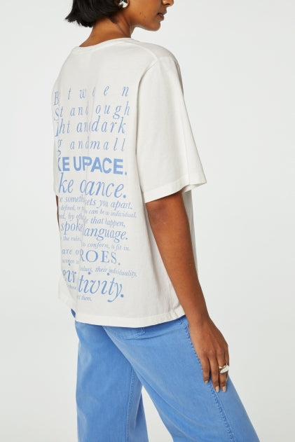 Fay Poem Blue T-shirt Fabienne chapot - second hand
