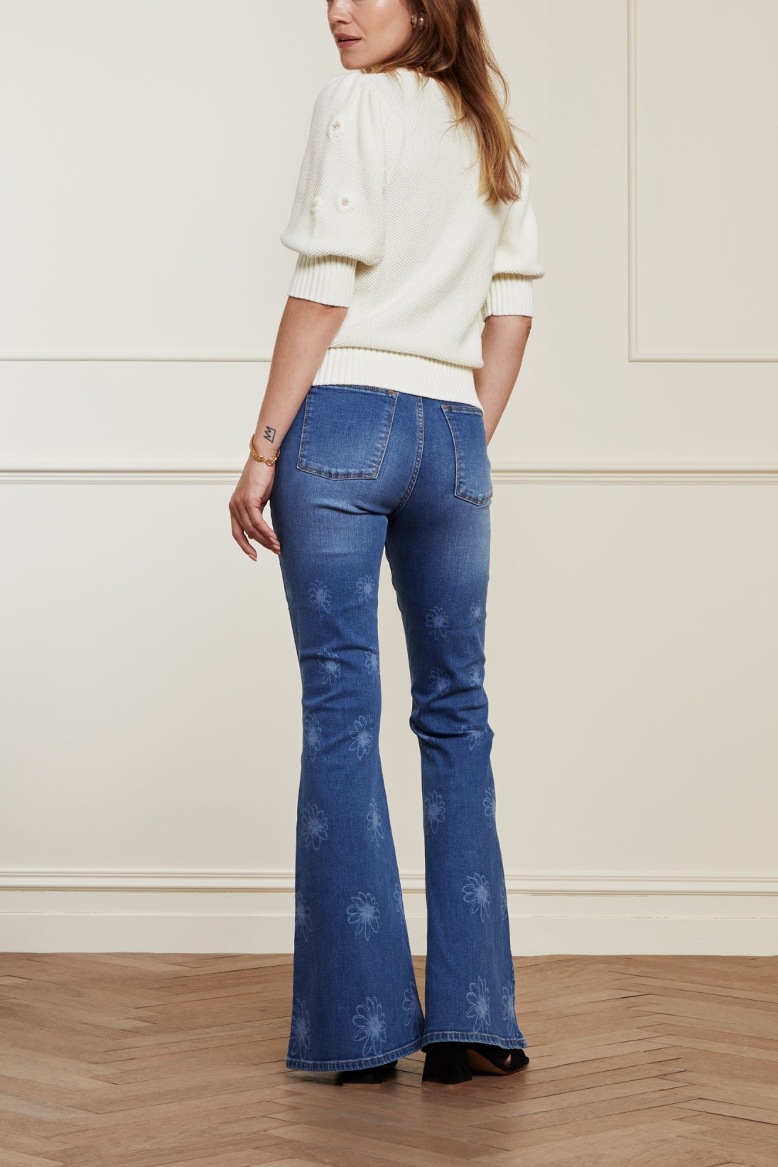 Eva Denim Extra Flare Trousers Fabienne chapot - second hand