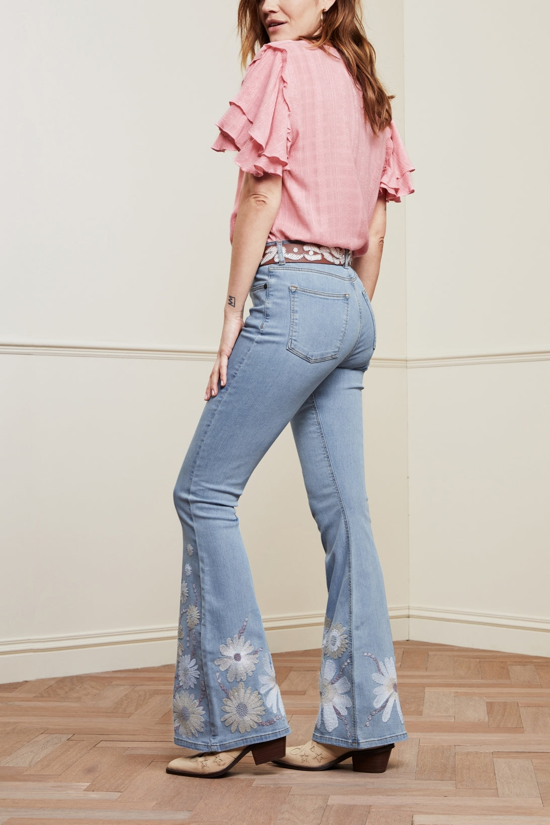 Eva Denim Extra Flare Embro Trousers Fabienne chapot - second hand